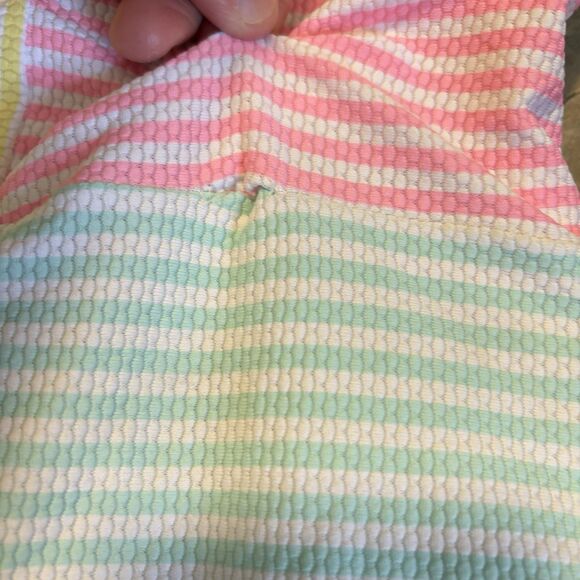 Maaji M STRIPES Floral Kristin Reversible Swimsuit * FLAWED* Seam Repair 1/4 In - Picture 2 of 14